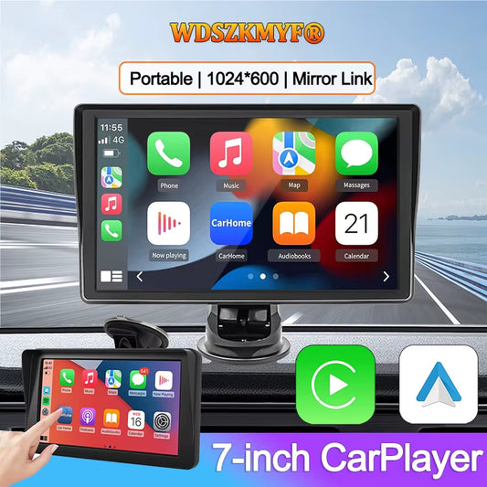 7Inch Universal Automotive Car Radio Multimedia Video Player Wireless Apple Carplay Android Auto Touch Screen Bluetooth Rearcam