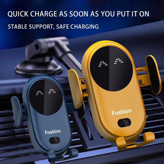 Carregador Sem Fio Veicular com Sensor Inteligente - Suporte Automático para Celular