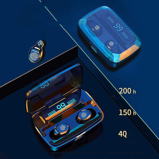 Fone Bluetooth sem Fio com Display Digital - Som Potente e Controle Touch