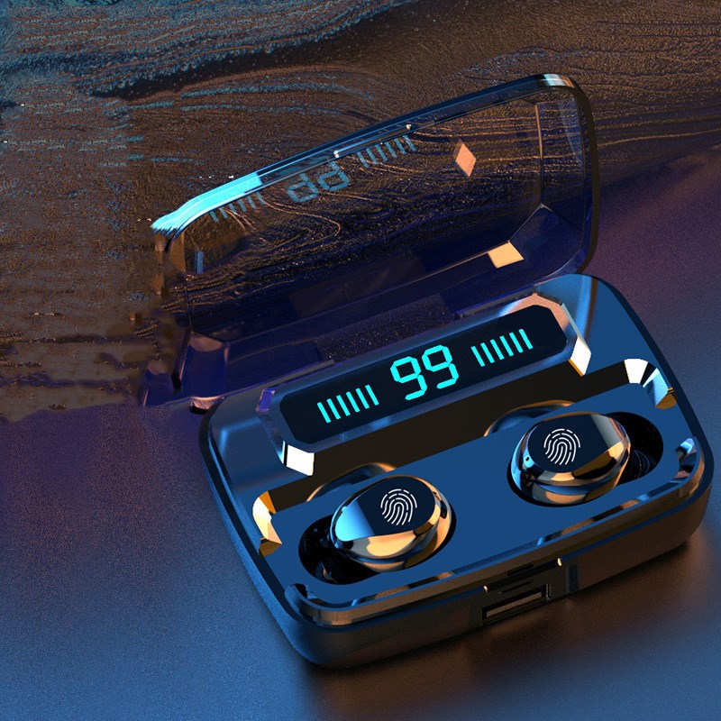 Fone Bluetooth sem Fio com Display Digital - Som Potente e Controle Touch