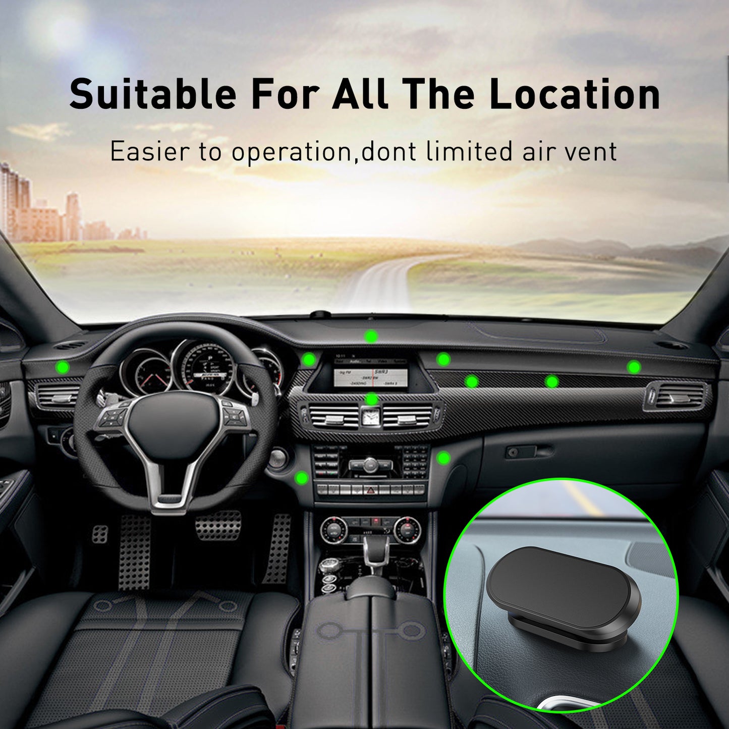 Suporte Magnético 360° Ultra Fixo Para Celular - Direção Segura Sem Quedas