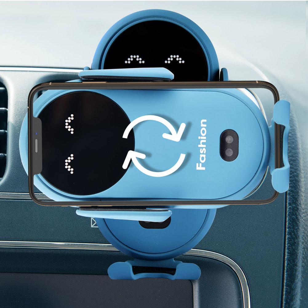 Carregador Sem Fio Veicular com Sensor Inteligente - Suporte Automático para Celular
