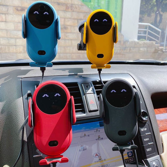 Carregador Sem Fio Veicular com Sensor Inteligente - Suporte Automático para Celular