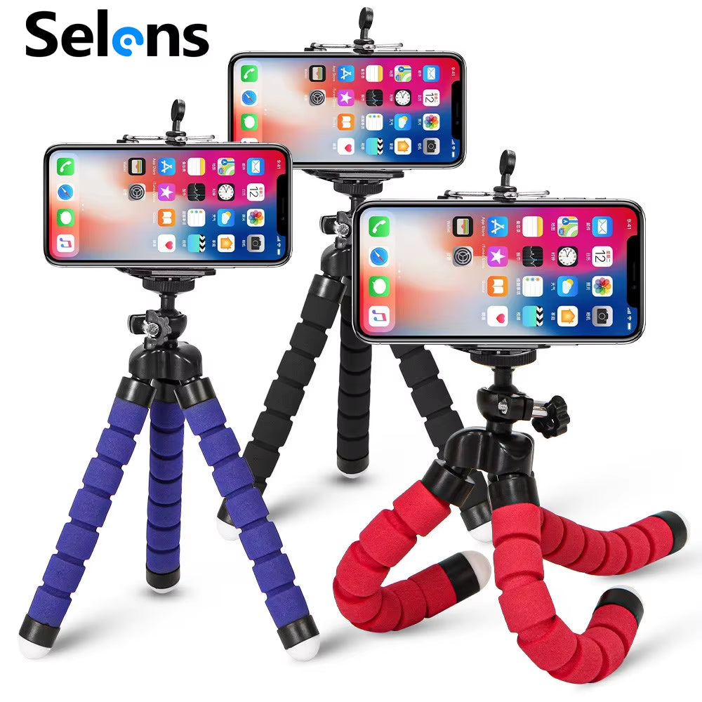 Tripod for Phone Flexible Sponge Octopus Mini Tripod for Iphone Mini Camera Tripod Phone Holder Clip Stand